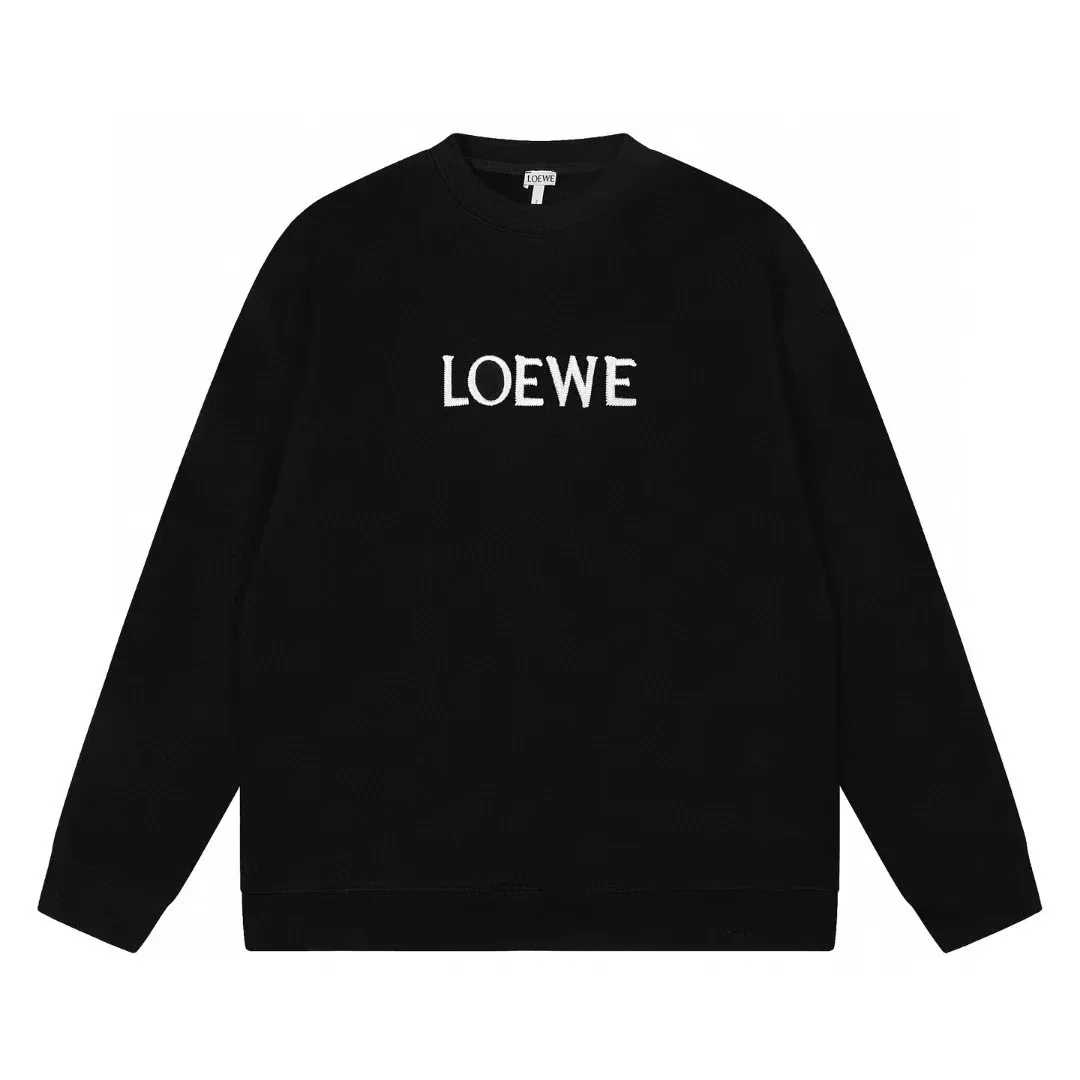 Pure cotton long-sleeved sweatshirt, classic letter embroidery, casual loose and versatile hoodie
