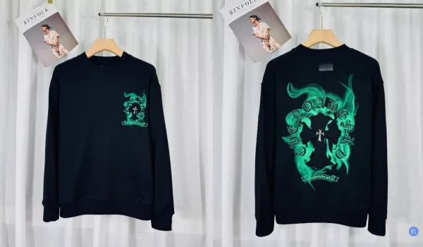 Chrome Hearts x KINFOLK Ghost Flame Black Hoodie - 1
