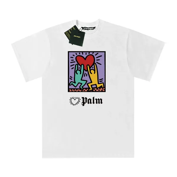 Palm Angels x Keith Haring Heart T-Shirt White - 1