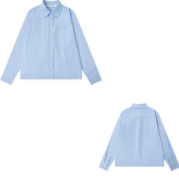 Design Classic Button-Up Shirt Light Blue Shirt - 1
