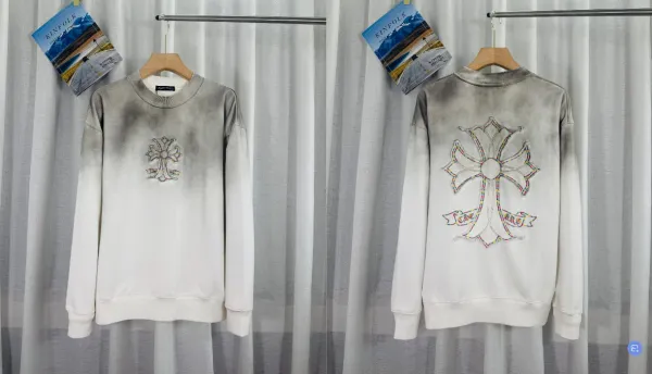 Chrome Hearts x Kinfolk Gradient Washed Sweatshirt with Embroidered Cross Logo - 1