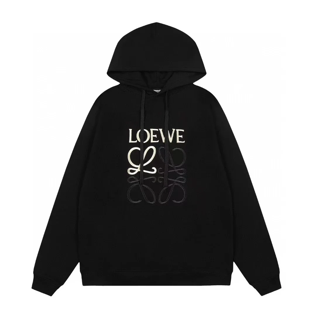 Pure cotton long-sleeved sweatshirt, classic letter embroidery, casual loose and versatile hoodie
