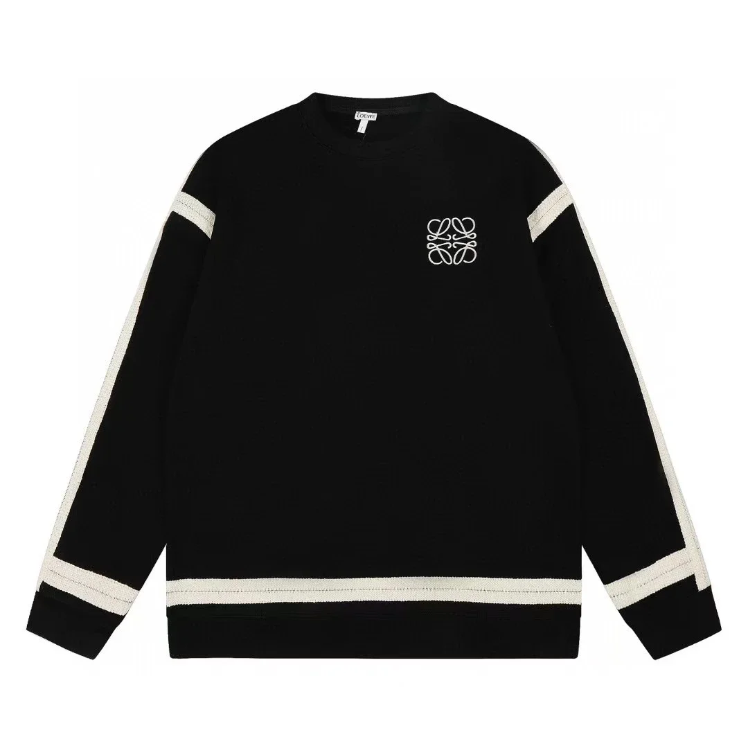 Pure cotton long-sleeved sweatshirt, classic letter embroidery, casual loose and versatile hoodie