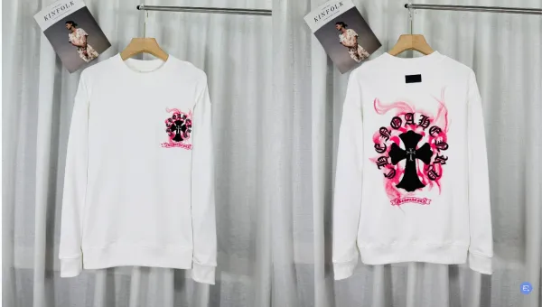 Chrome Hearts x KINFOLK Cross Print White Hoodie - 1