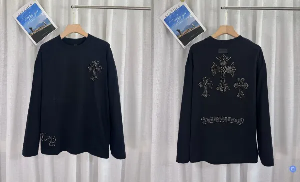 Dior Men's Embroidered Cross Motif Sweater Black - 22