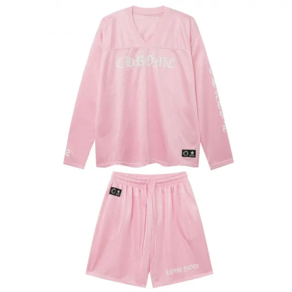 Chrome Hearts x Love Poem Pink Mesh Jersey Set - 1