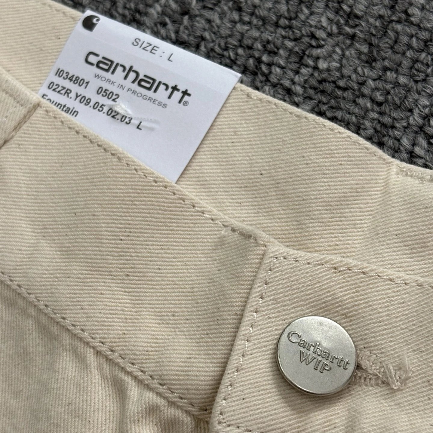Carhartt WIP x Carhartt Heart Patch Beige Work Pants - 19
