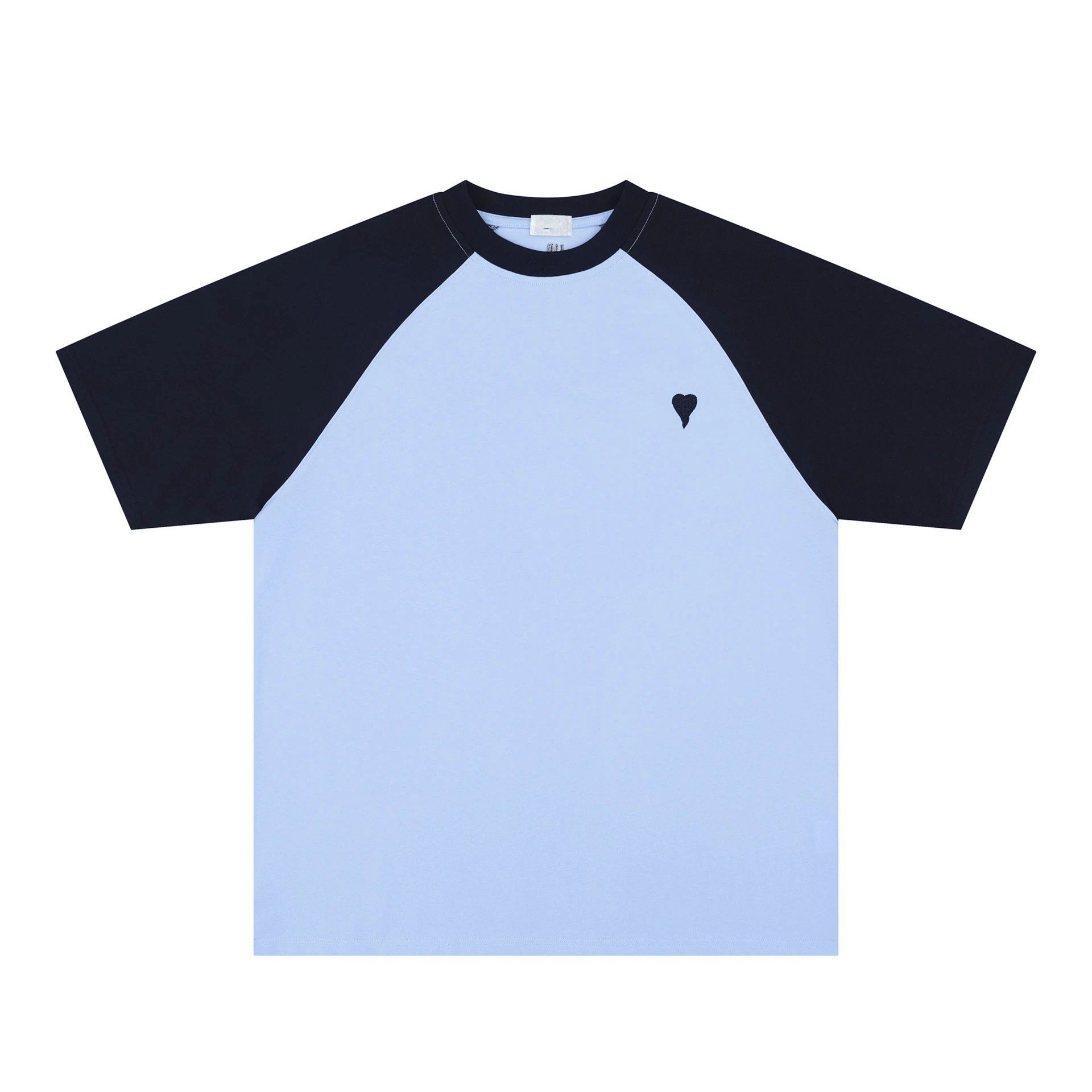 Small Heart Embroidery Couple T-Shirt photo 8