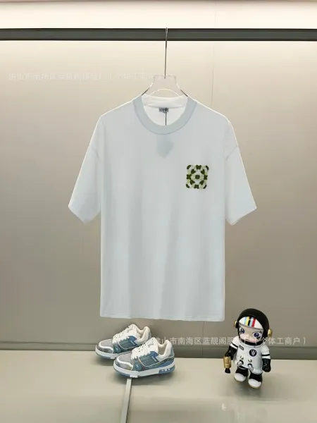 Loewe Anagram Floral Patch T-Shirt White - 1
