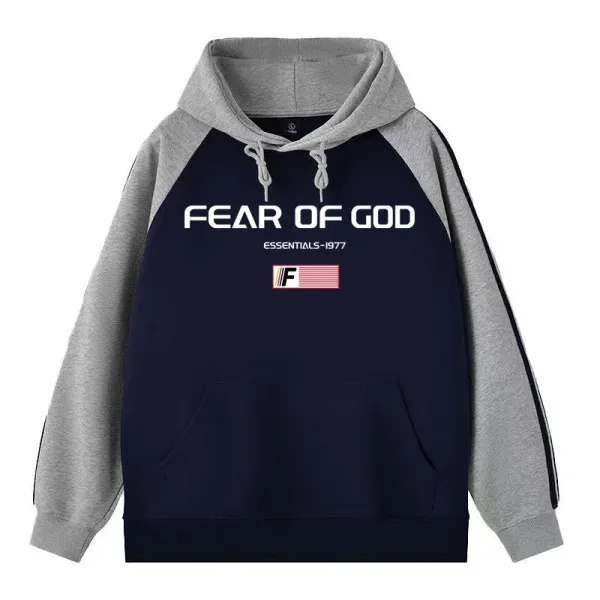 Fear of God Essentials 1977 Raglan Hoodie Gray/Black - 6