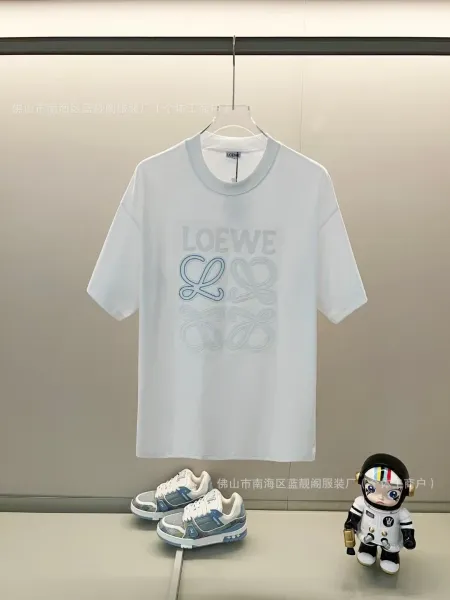 Loewe Anagram Embroidered T-Shirt White - 1