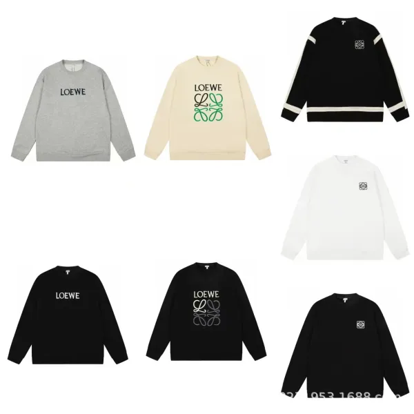 Loewe Logo Embroidered Black Sweatshirt - 4
