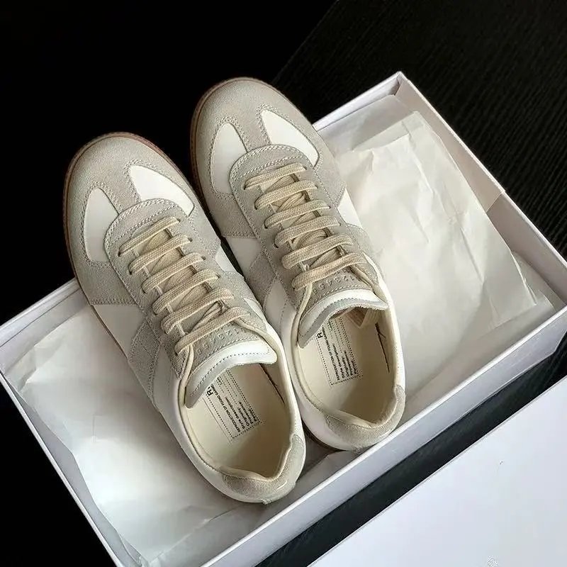 De Xun shoes for women, retro sports leather casual board shoes for men, versatile white shoes for women, Forrest Gump shoes, outdoor De Xun shoes