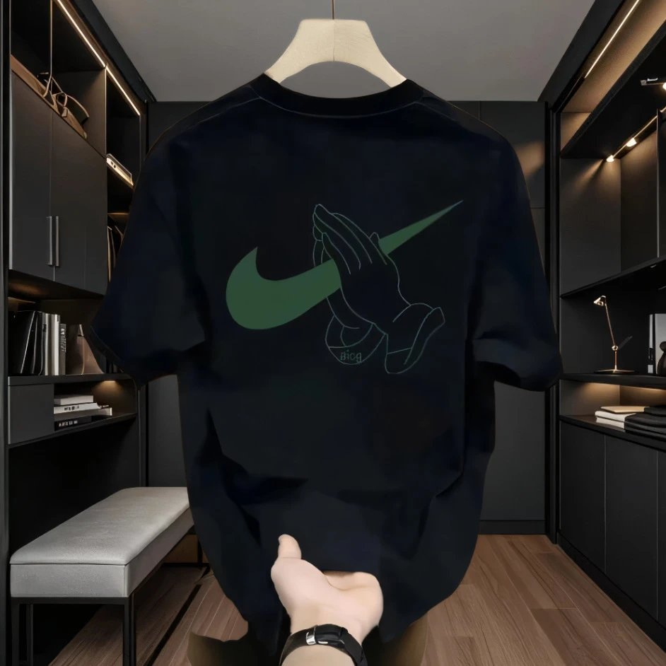Nike Praying Hands Swoosh Black T-Shirt - 29