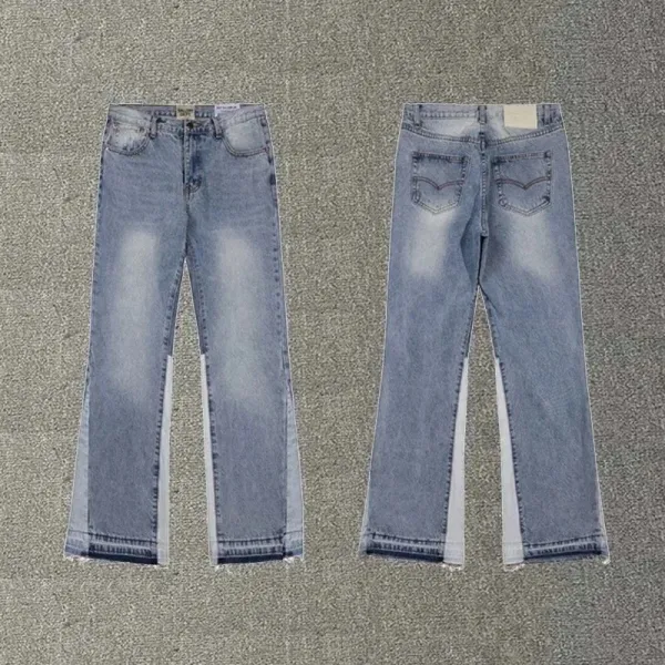 Levi's 501 Distressed Wide-Leg Jeans Light Wash - 1
