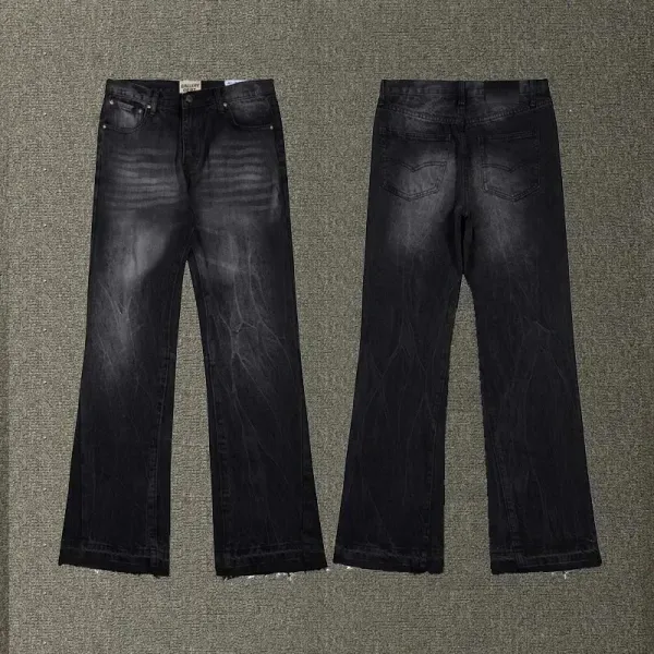Gallery Dept. Distressed Black Wide-Leg Jeans - 1