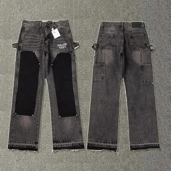 Gallery Dept. Utility Patchwork Blackwash Jeans - 1