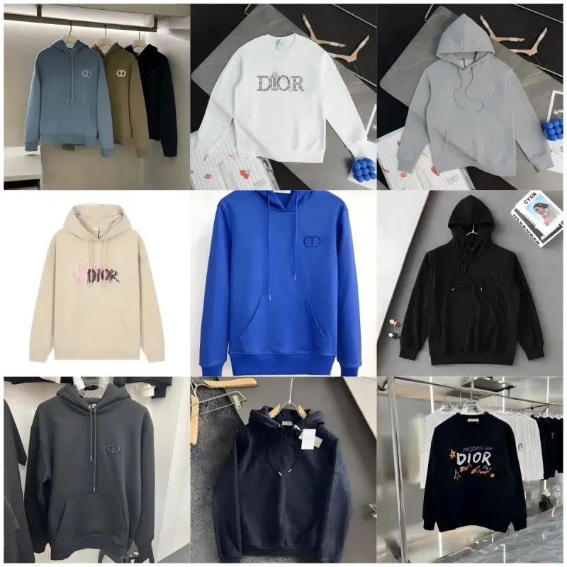 DIOR MEN CD Icon Graphic Print Hoodie