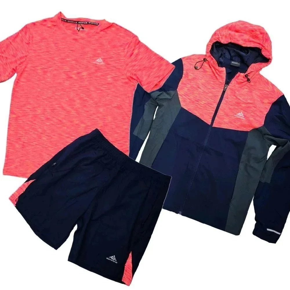 Nike Matching Sets Hooded jacket, T-shirt and shorts three-piece set — (Shorts-style three-piece set)-L274