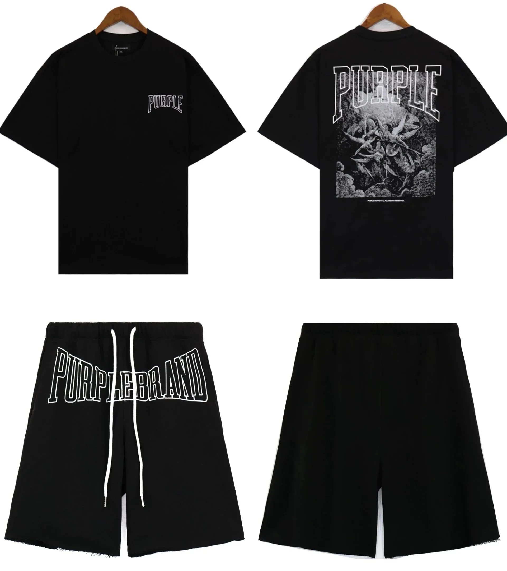 NOFS Star Logo Black Hoodie and Sweatpants Set - 10