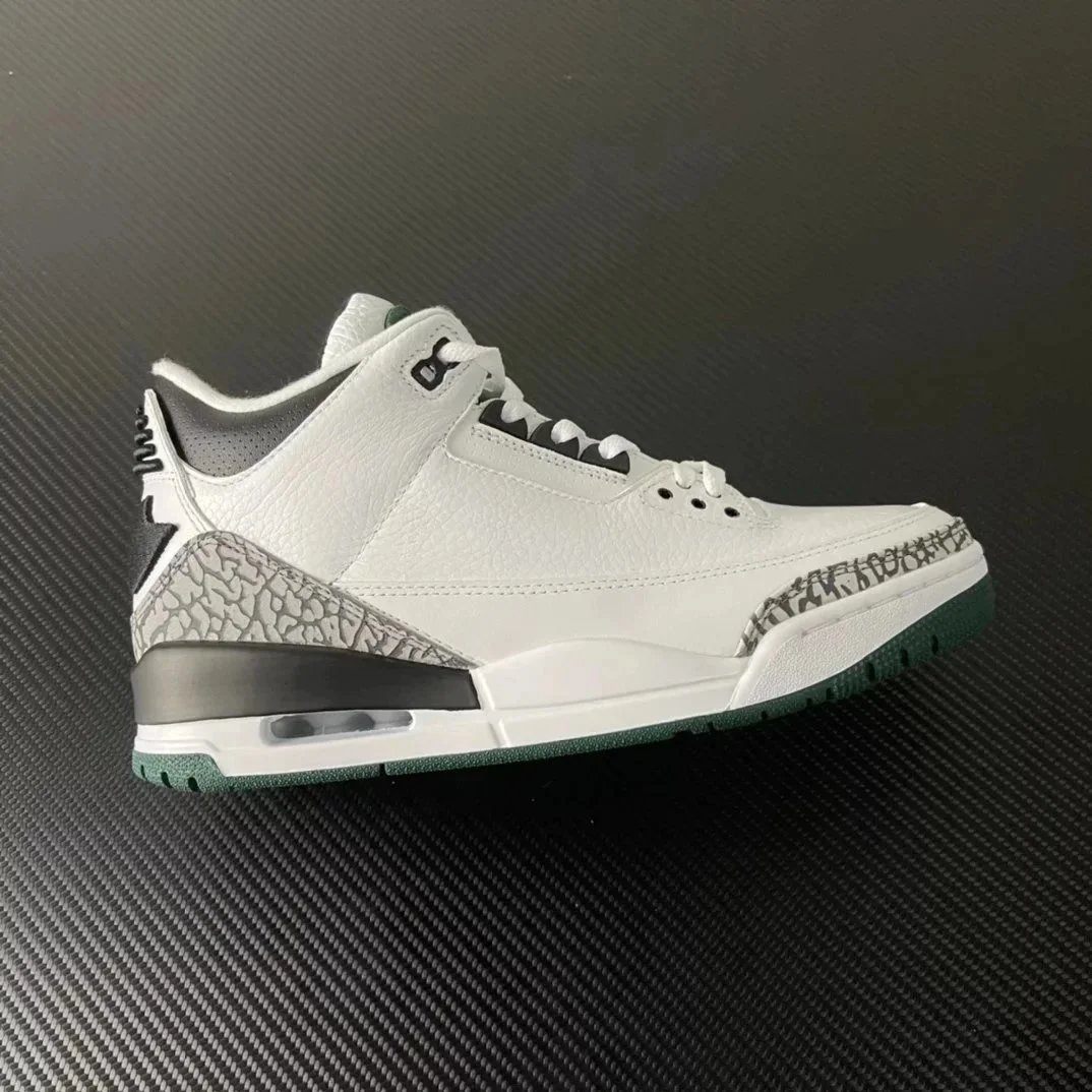 AJ3 Black Green Duck