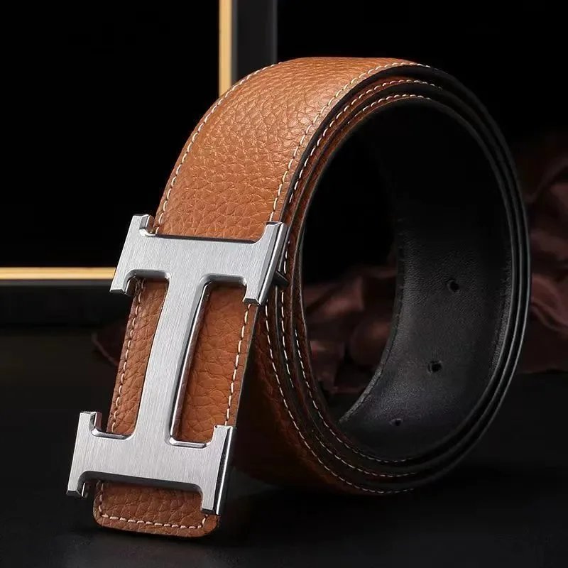 H earth yellow belt+silver buckle gift box at the counter