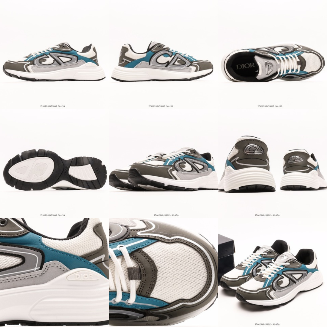 Corteiz Franchise Black/White Chunky Sneakers - 8