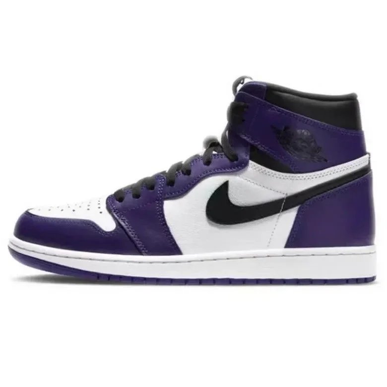 *AJ1 high top high white purple toe#