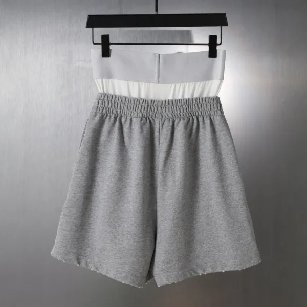 Balenciaga Logo Waistband Shorts Gray - 14