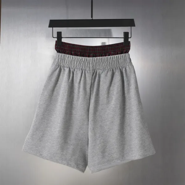 Balenciaga Logo Waistband Shorts Gray - 32