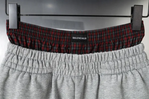 Balenciaga Logo Waistband Shorts Gray - 36