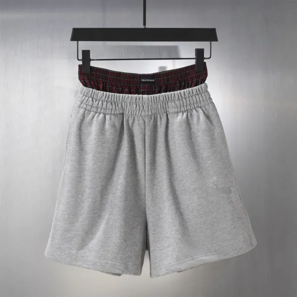 Balenciaga Logo Waistband Shorts Gray - 31