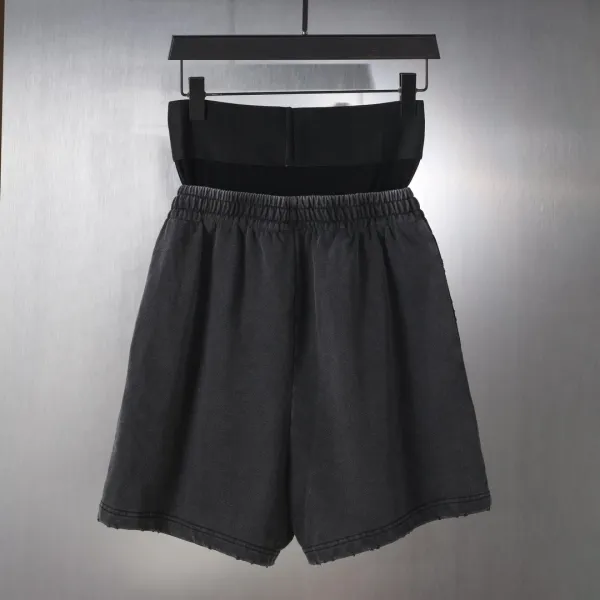 Balenciaga Logo Waistband Shorts Gray - 5
