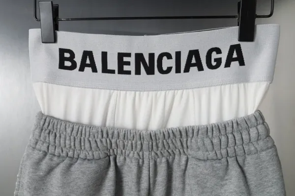 Balenciaga Logo Waistband Shorts Gray - 15
