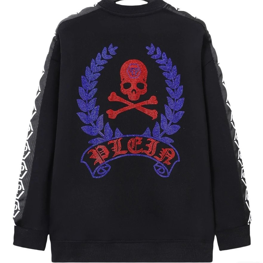 PUCER Skull & Crossbones Embroidered Sweatshirt - 140035