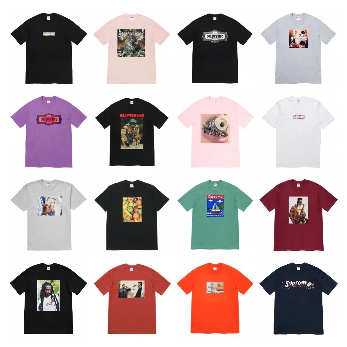 Sup SS22 Week 1 Knowledge Tee 圆领套头卡通短袖T恤 - 138691