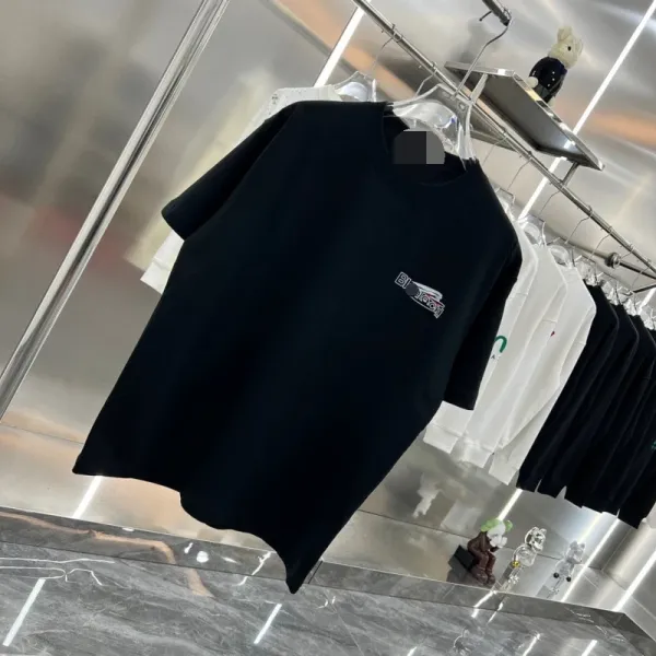 Balenciaga Blanckid Graphic Print Black T-Shirt - 5