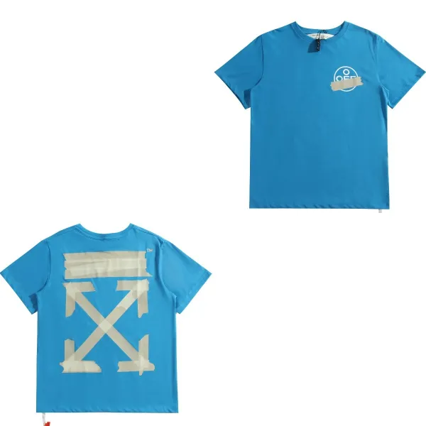 Off-White Industrial Tape Arrow T-Shirt Blue - 1