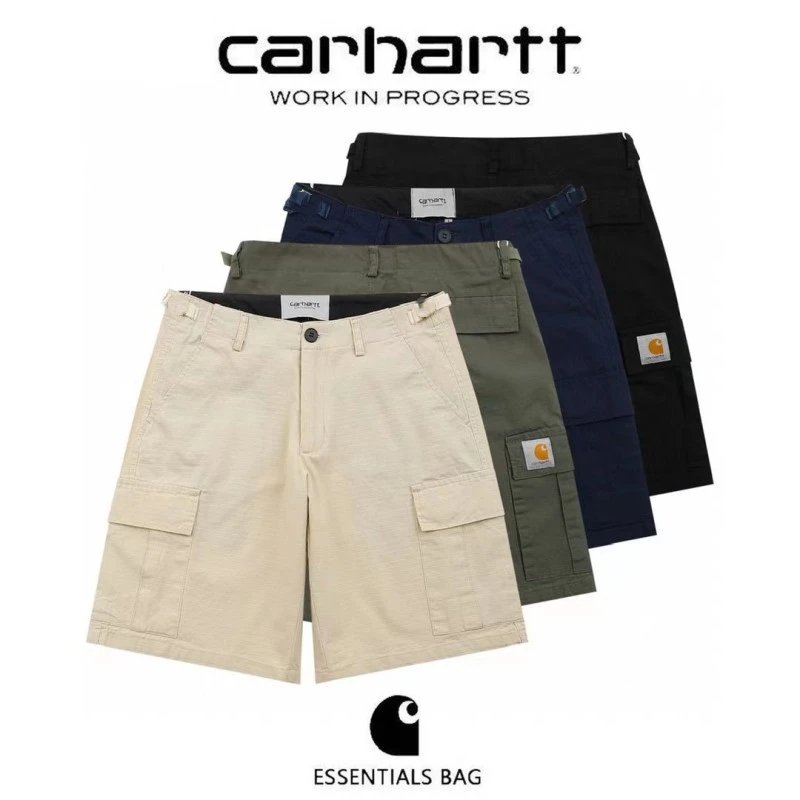 Men's casual cargo shorts, loose-fit, plus-size, knee-length, multi-pocket, summer style