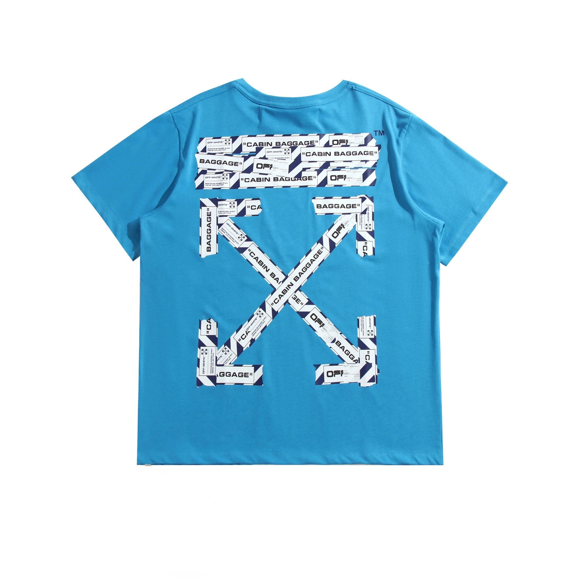 Off-White Cabin Baggage Print T-Shirt Blue