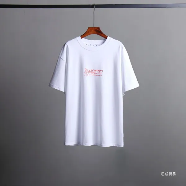 Off-White Diagonal Stripe Graphic White T-Shirt - 27