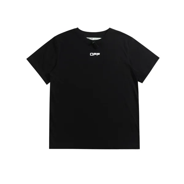 Off-White Diagonal Stripe Graphic White T-Shirt - 43