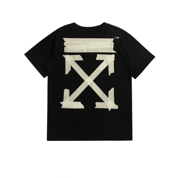 Off-White Diagonal Stripe Graphic White T-Shirt - 22