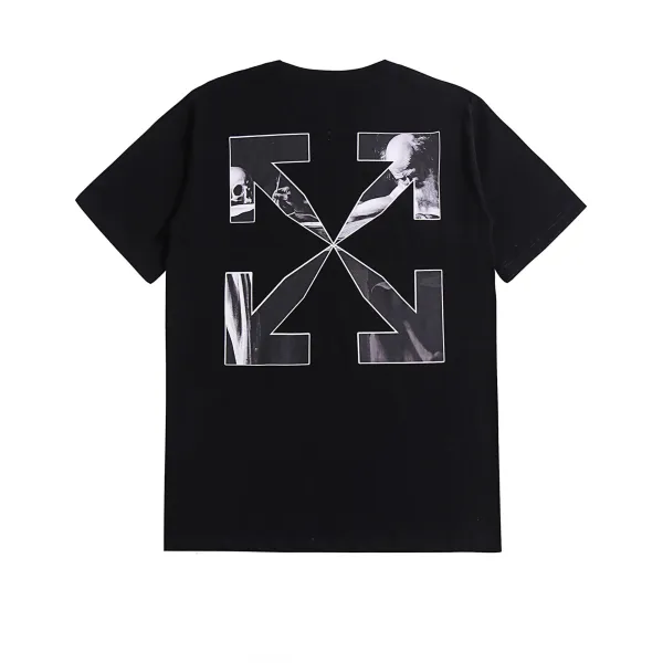Off-White Diagonal Stripe Graphic White T-Shirt - 38