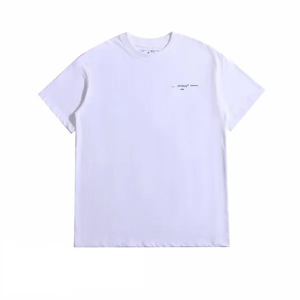 Off-White Diagonal Stripe Graphic White T-Shirt - 17