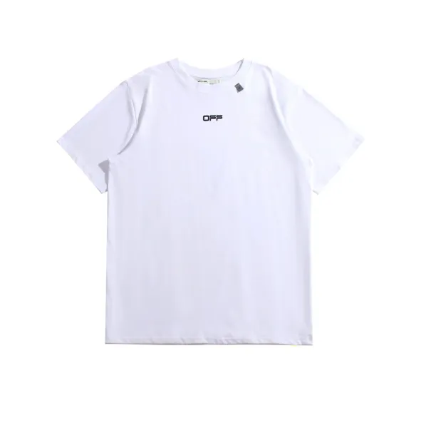 Off-White Diagonal Stripe Graphic White T-Shirt - 41