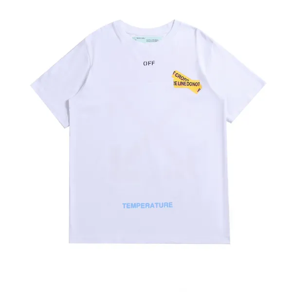 Off-White Diagonal Stripe Graphic White T-Shirt - 4
