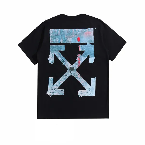 Off-White Diagonal Stripe Graphic White T-Shirt - 20
