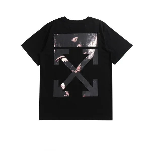 Off-White Diagonal Stripe Graphic White T-Shirt - 44