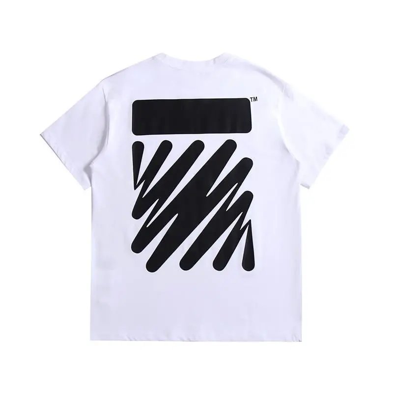 Off-White Diagonal Stripe Graphic White T-Shirt